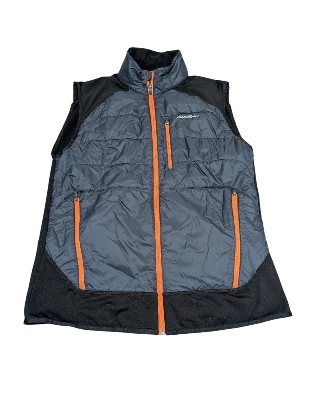 Eddie Bauer Men's Gray Black Free Heat Lightweight Vest (Medium)